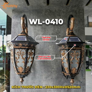 Đèn treo tường năng lượng mặt trời WL-0410