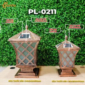 Đèn trụ cổng năng lượng mặt trời PL-0211