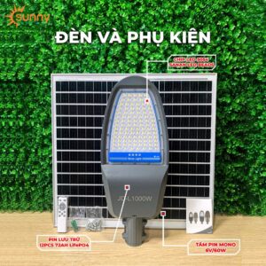 Đèn đường năng lượng mặt trời JINDIAN JD-L1000 1000W