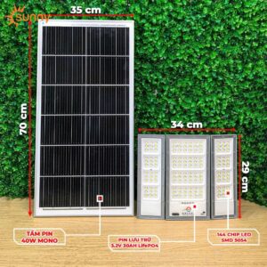 Đèn pha năng lượng mặt trời Oriana DB3 Pro 400W