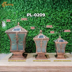 Đèn trụ cổng năng lượng mặt trời PL-0209