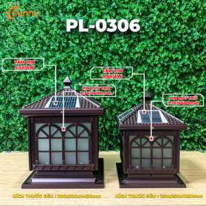 Đèn trụ cổng năng lượng mặt trời PL-0306
