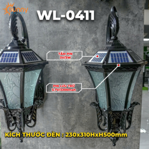 Đèn treo tường năng lượng mặt trời WL-0411