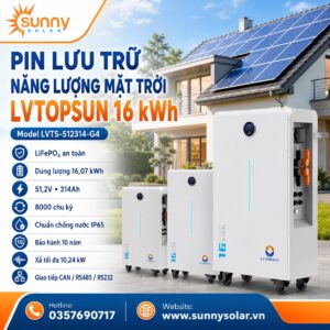 Pin lưu trữ năng lượng mặt trời LVTOPSUN 16 kWh