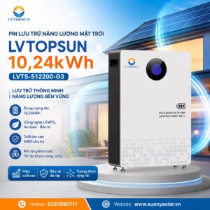 Pin lưu trữ năng lượng mặt trời LVTOPSUN 10,24kWh