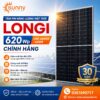 Tấm Pin năng lượng mặt trời Longi 620Wp chính hãng
