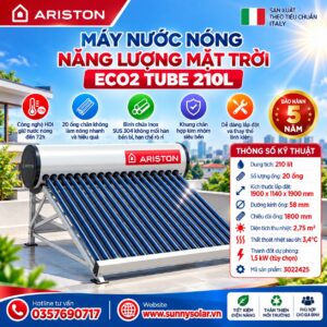 Máy Nước Nóng Năng Lượng Mặt Trời Ariston ECO2 TUBE 210L