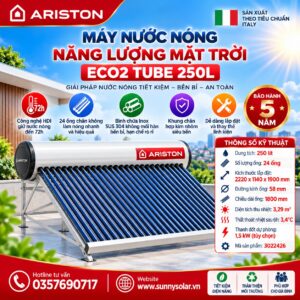 Máy Nước Nóng Năng Lượng Mặt Trời Ariston ECO2 TUBE 250L
