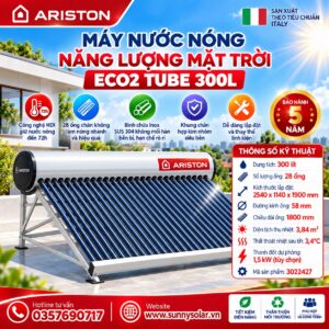 Máy Nước Nóng Năng Lượng Mặt Trời Ariston ECO2 TUBE 300L