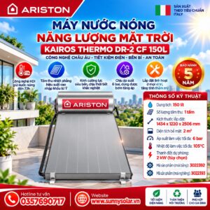 Máy Nước Nóng Năng Lượng Mặt Trời Ariston KAIROS THERMO DR-2 CF 150L