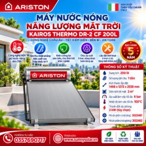 Máy Nước Nóng Năng Lượng Mặt Trời Ariston KAIROS THERMO DR-2 CF 200L