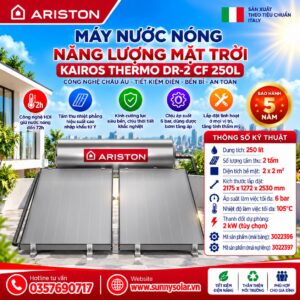 Máy Nước Nóng Năng Lượng Mặt Trời Ariston KAIROS THERMO DR-2 CF 250L