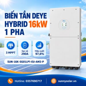 Biến tần Deye Hybrid 16kW 1 pha